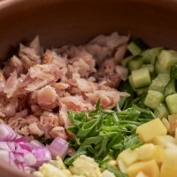 Окрошка с жерехом