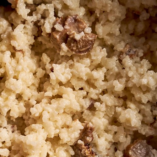 Каша пшеничная с запечённой в печи курицей