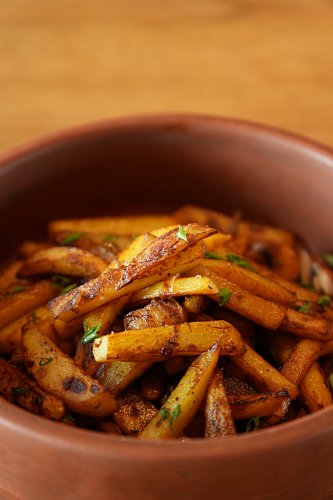 Жареная картошка с грибами