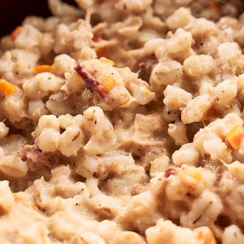 Каша перловая с разварным мясом