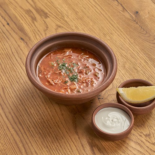 Солянка мясная с копчёностями