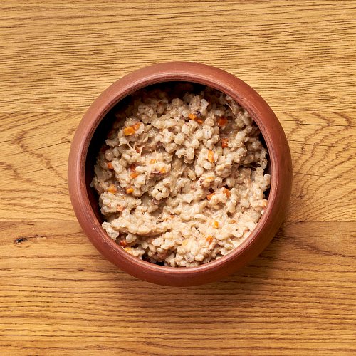 Каша перловая с разварным мясом