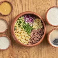 Окрошка с языком