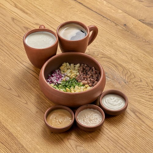 Окрошка с языком