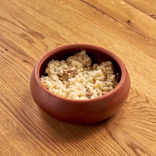 Каша пшеничная с запечённой в печи курицей